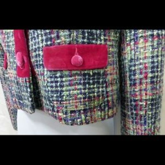 Kenzie girl juniors multi color plaid jacket coat - Picture 3 of 4